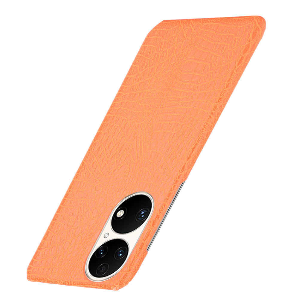 For Huawei P50 Pro Crocodile Texture Phone Case Anti-drop PU Leather Coated PC Protective Cover