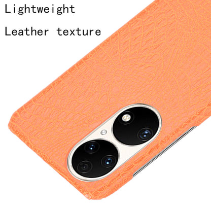 For Huawei P50 Pro Crocodile Texture Phone Case Anti-drop PU Leather Coated PC Protective Cover