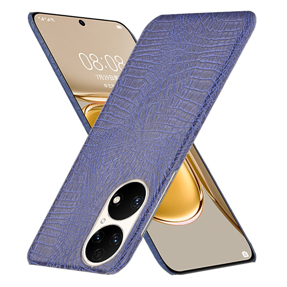 For Huawei P50 Pro Crocodile Texture Phone Case Anti-drop PU Leather Coated PC Protective Cover