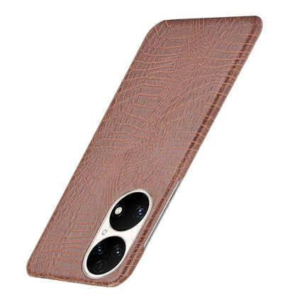 For Huawei P50 Pro Crocodile Texture Phone Case Anti-drop PU Leather Coated PC Protective Cover