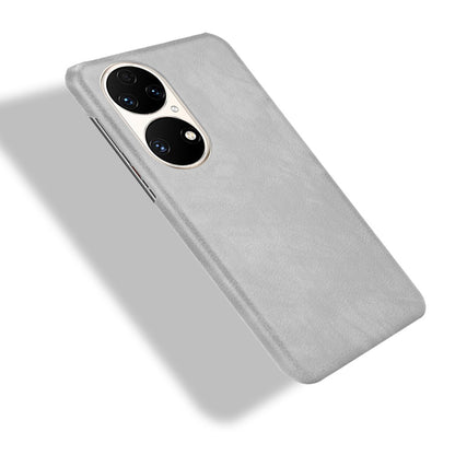 For Huawei P50 Pro Litchi Texture Scratch-resistant PU Leather Coated Phone Cover Hard PC Back Case
