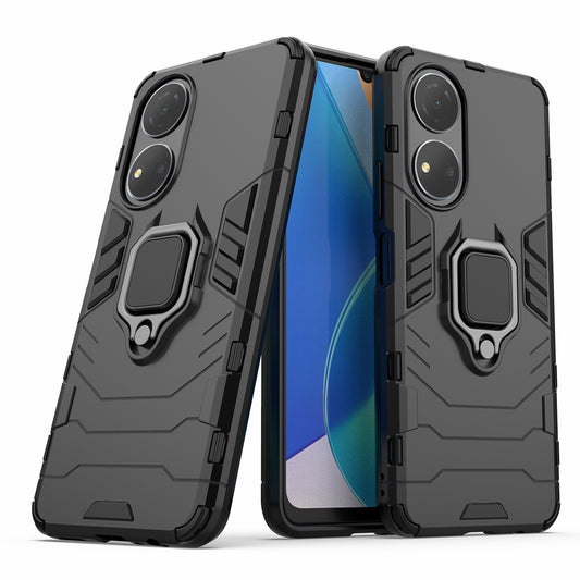 For Honor Play 30 Plus 5G / X7 4G Ring Kickstand Hard PC + Soft TPU Impact-resistant Phone Case