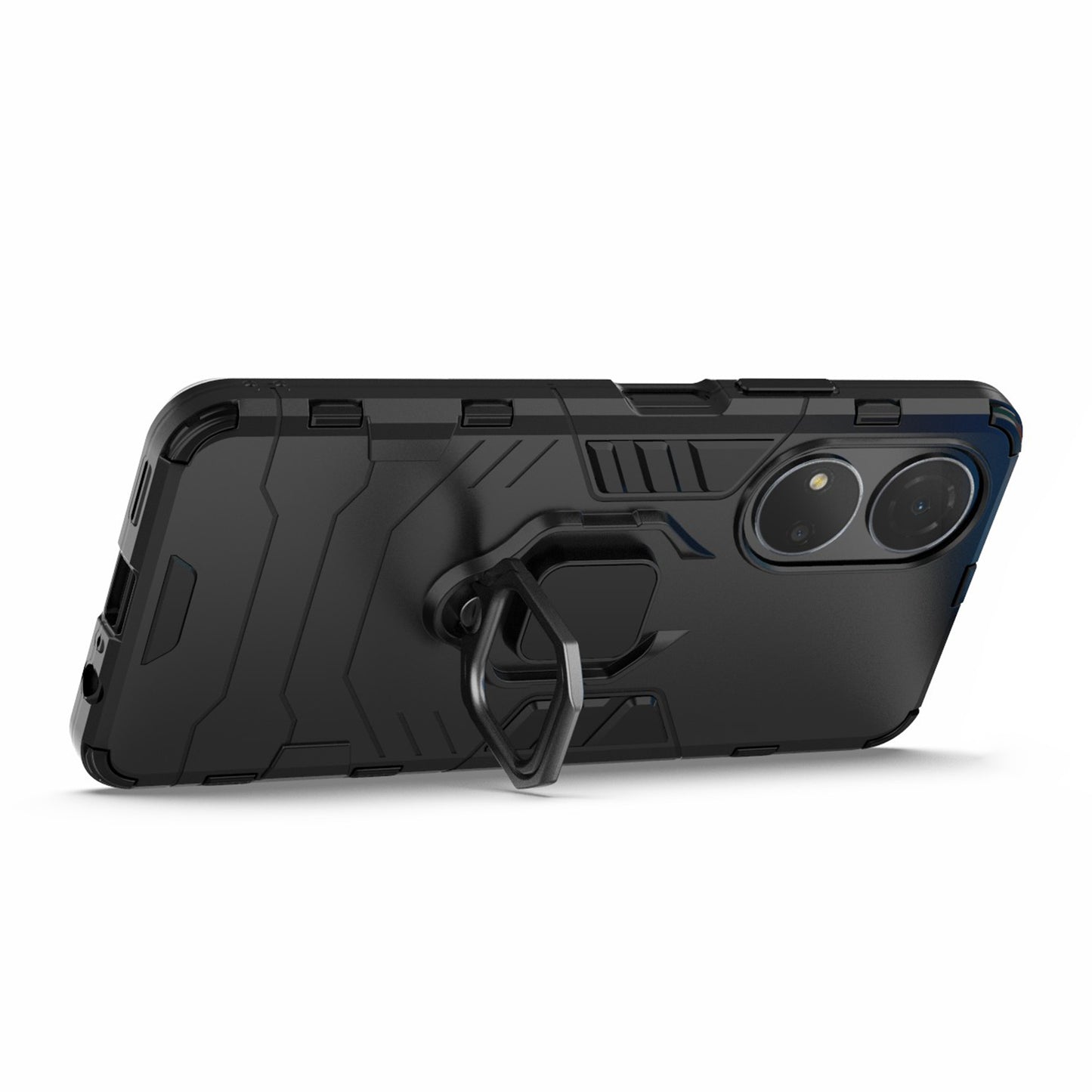 For Honor Play 30 Plus 5G / X7 4G Ring Kickstand Hard PC + Soft TPU Impact-resistant Phone Case