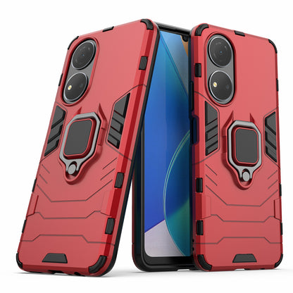 For Honor Play 30 Plus 5G / X7 4G Ring Kickstand Hard PC + Soft TPU Impact-resistant Phone Case