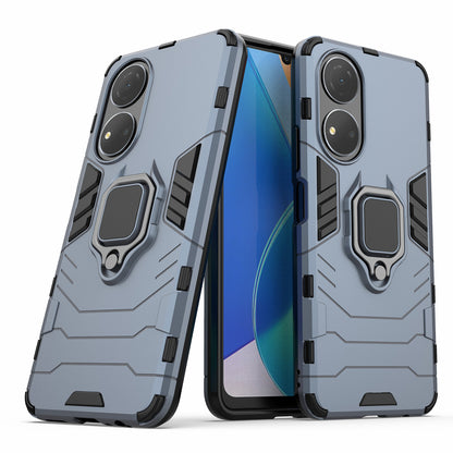 For Honor Play 30 Plus 5G / X7 4G Ring Kickstand Hard PC + Soft TPU Impact-resistant Phone Case