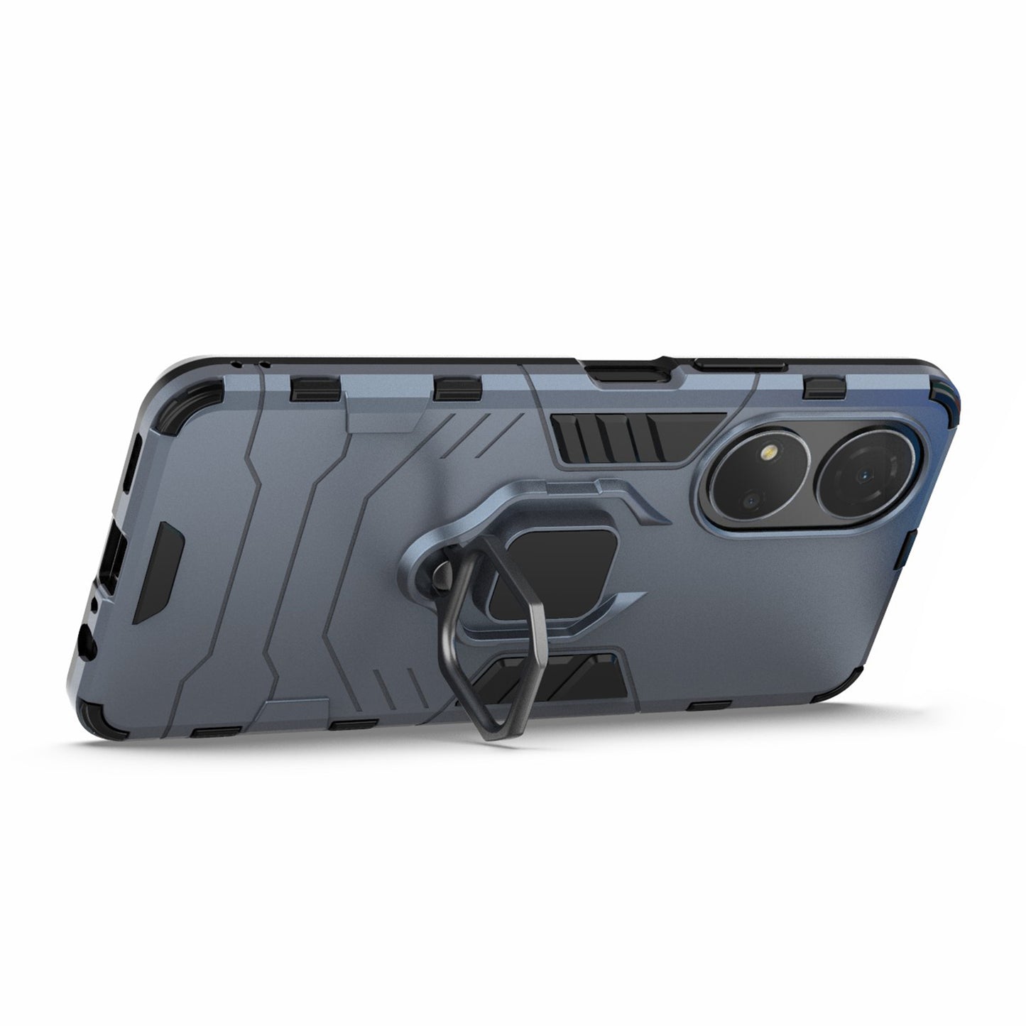 For Honor Play 30 Plus 5G / X7 4G Ring Kickstand Hard PC + Soft TPU Impact-resistant Phone Case