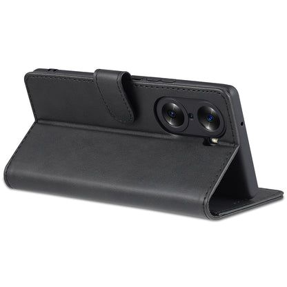 AZNS for Honor 60 Well-protected Anti-fall PU Leather Wallet Stand Mobile Phone Case Cover