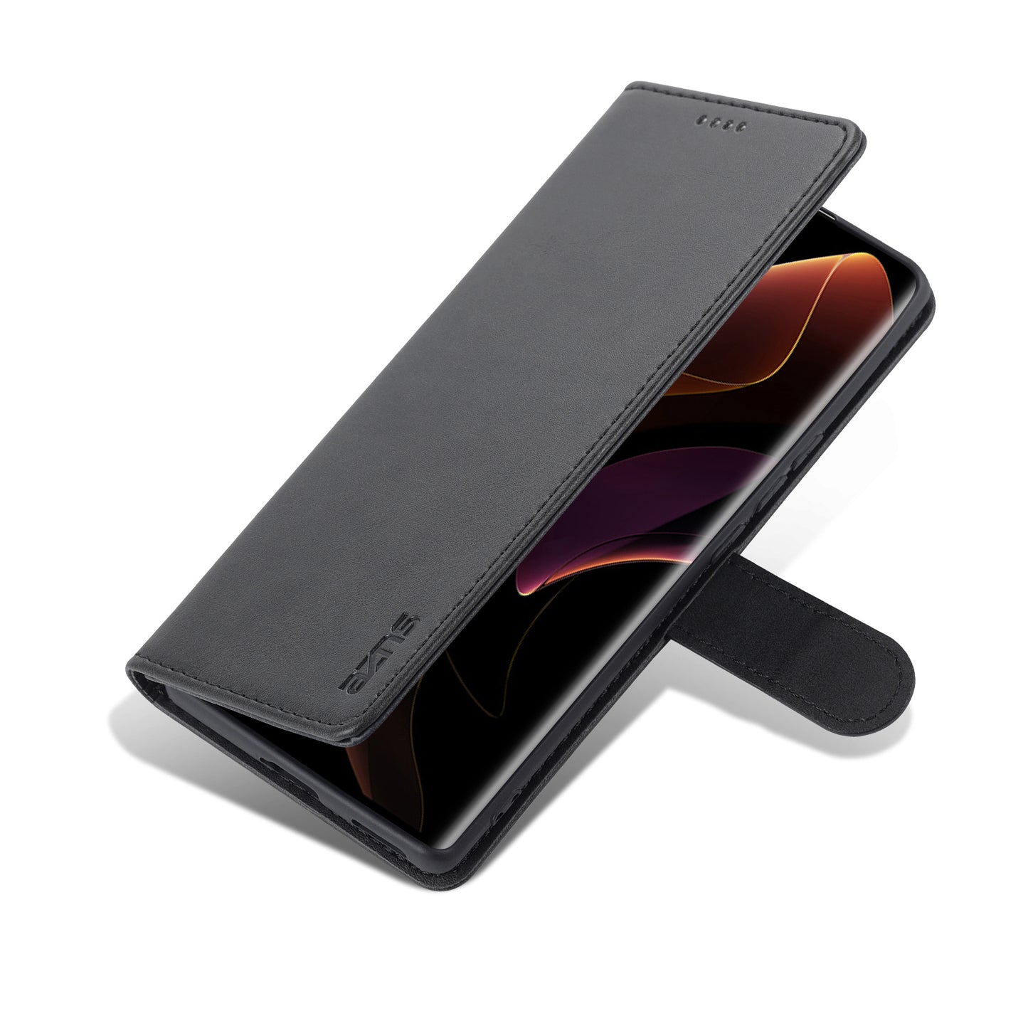 AZNS for Honor 60 Well-protected Anti-fall PU Leather Wallet Stand Mobile Phone Case Cover