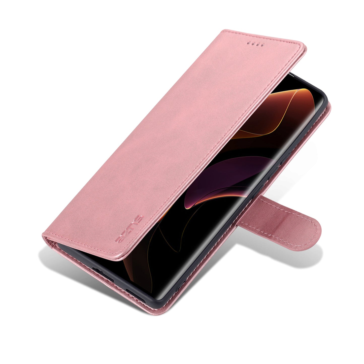 AZNS for Honor 60 Well-protected Anti-fall PU Leather Wallet Stand Mobile Phone Case Cover
