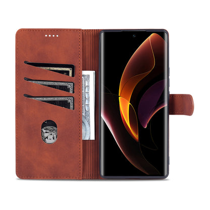 AZNS for Honor 60 Well-protected Anti-fall PU Leather Wallet Stand Mobile Phone Case Cover