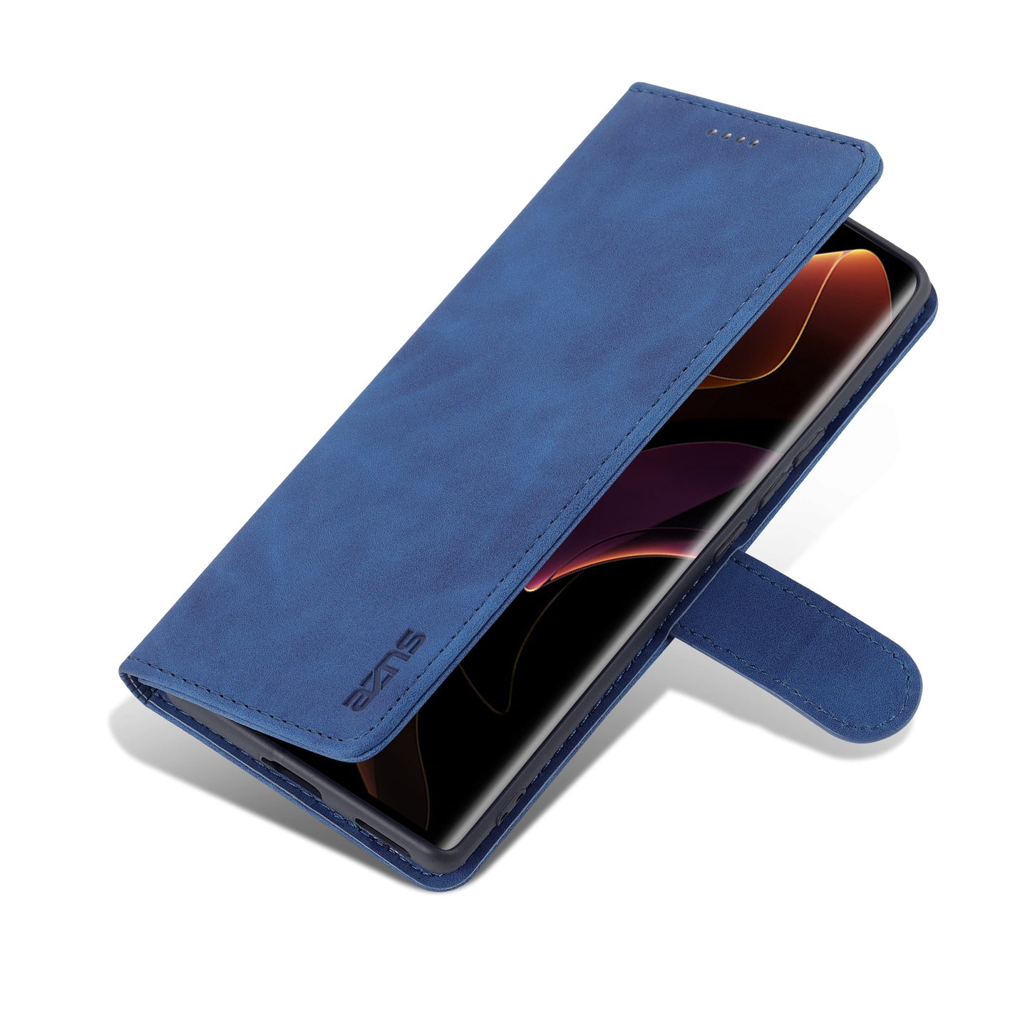 AZNS for Honor 60 Well-protected Anti-fall PU Leather Wallet Stand Mobile Phone Case Cover