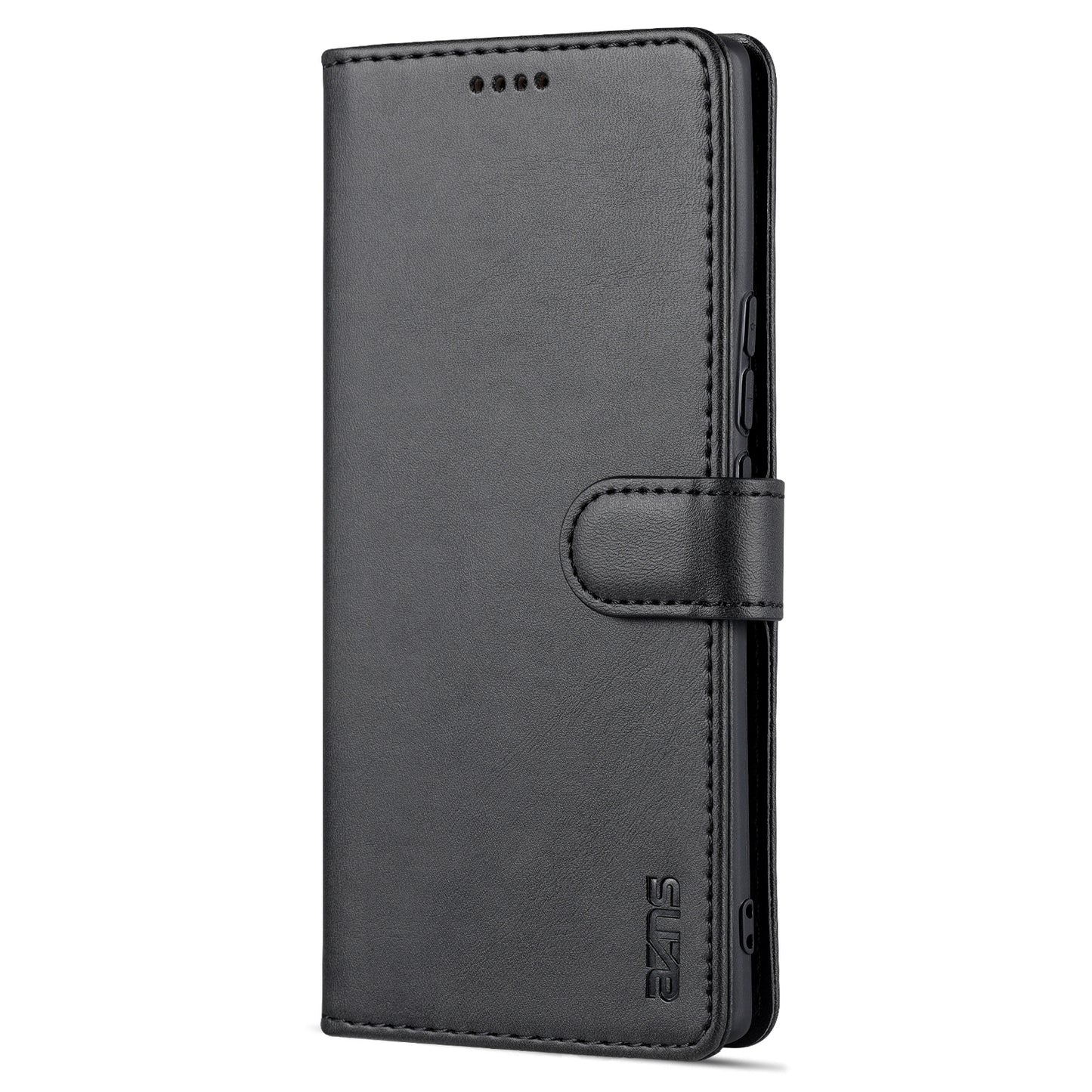 AZNS for Honor 60 Pro Dual-sided Magnetic Clasp Anti-drop PU Leather Wallet Stand Cell Phone Case Cover
