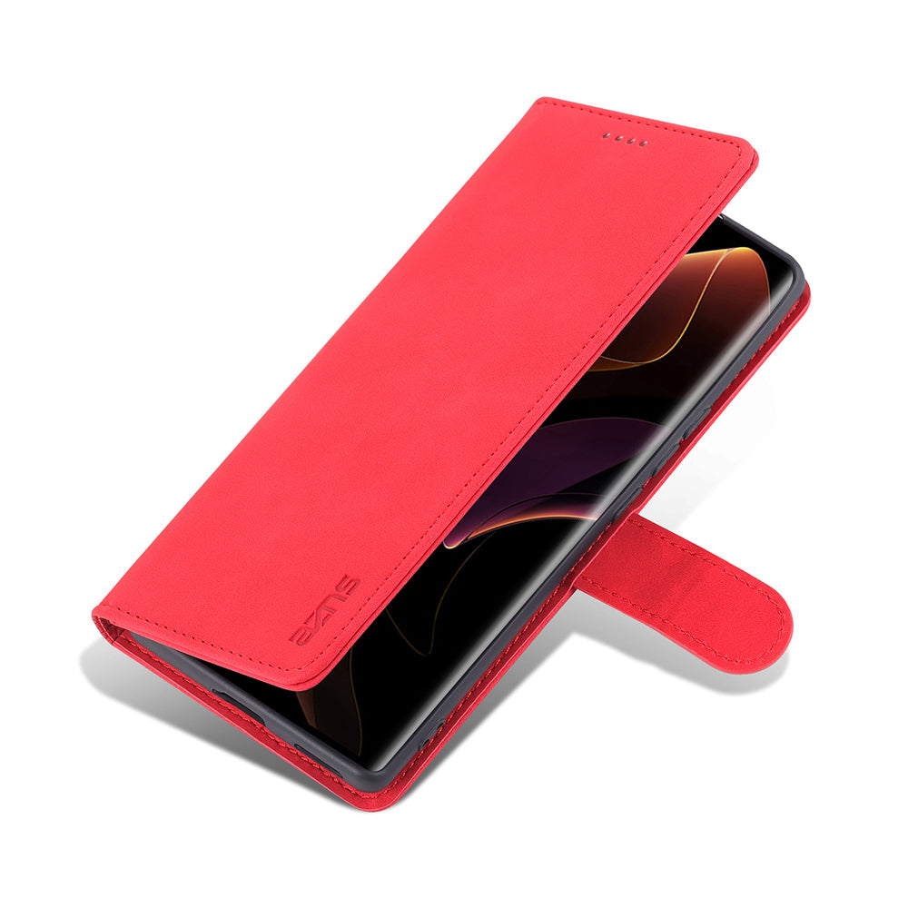 AZNS for Honor 60 Pro Dual-sided Magnetic Clasp Anti-drop PU Leather Wallet Stand Cell Phone Case Cover
