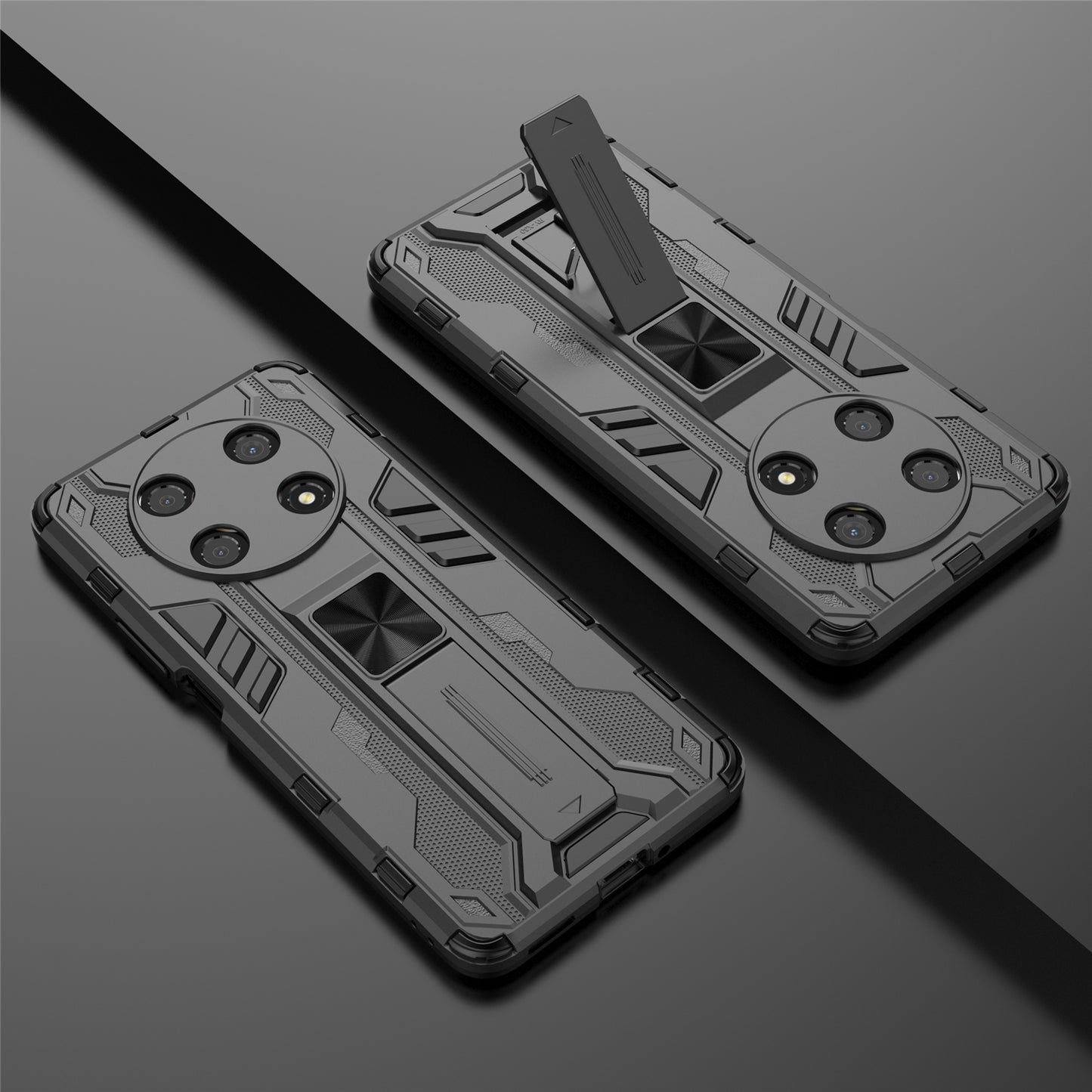For Honor X30 / X9 5G / Magic 4 Lite 5G Shockproof Soft TPU Hard PC Mobile Phone Case Shell with Kickstand