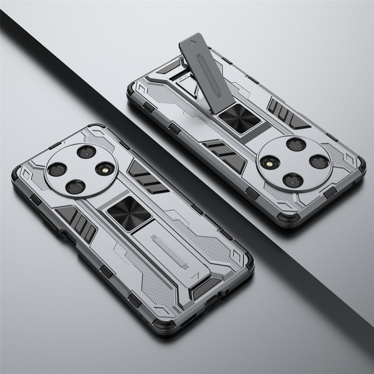 For Honor X30 / X9 5G / Magic 4 Lite 5G Shockproof Soft TPU Hard PC Mobile Phone Case Shell with Kickstand