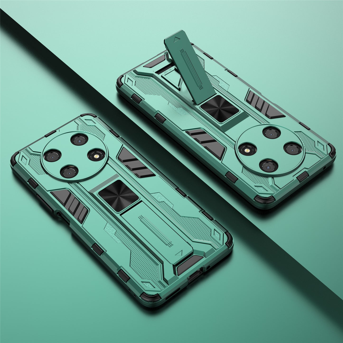 For Honor X30 / X9 5G / Magic 4 Lite 5G Shockproof Soft TPU Hard PC Mobile Phone Case Shell with Kickstand