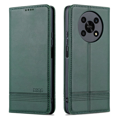 AZNS For Honor X30 / X9 5G / Magic 4 Lite 5G Magnetic Auto-absorbed Textured PU Leather Wallet Stand Protective Phone Case Cover
