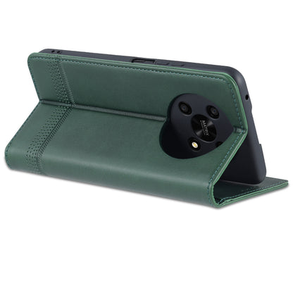 AZNS For Honor X30 / X9 5G / Magic 4 Lite 5G Magnetic Auto-absorbed Textured PU Leather Wallet Stand Protective Phone Case Cover