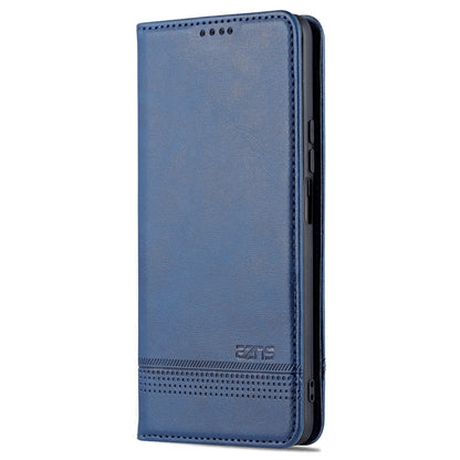 AZNS For Honor X30 / X9 5G / Magic 4 Lite 5G Magnetic Auto-absorbed Textured PU Leather Wallet Stand Protective Phone Case Cover