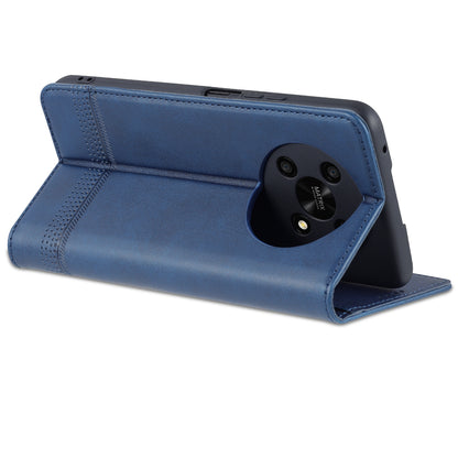 AZNS For Honor X30 / X9 5G / Magic 4 Lite 5G Magnetic Auto-absorbed Textured PU Leather Wallet Stand Protective Phone Case Cover