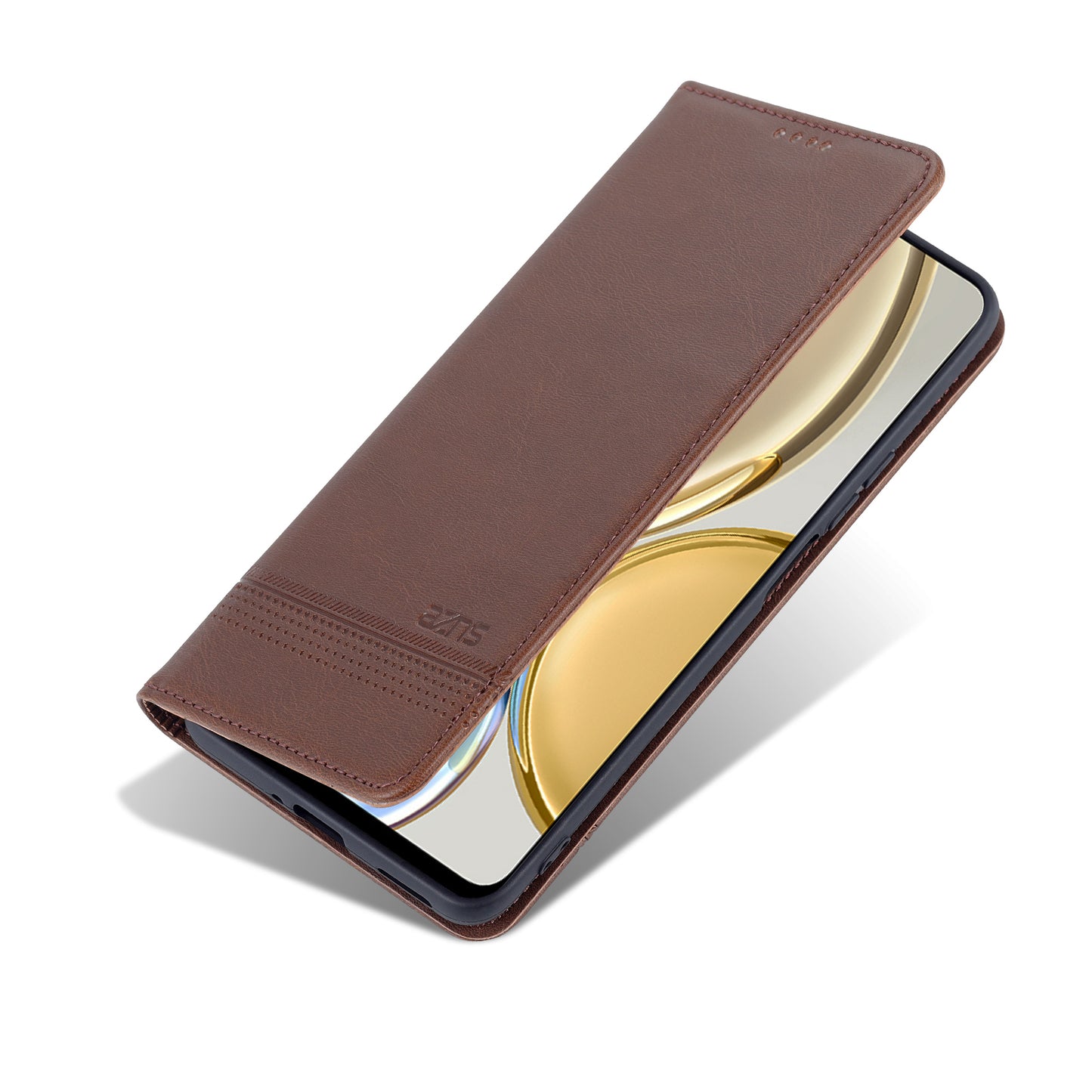 AZNS For Honor X30 / X9 5G / Magic 4 Lite 5G Magnetic Auto-absorbed Textured PU Leather Wallet Stand Protective Phone Case Cover