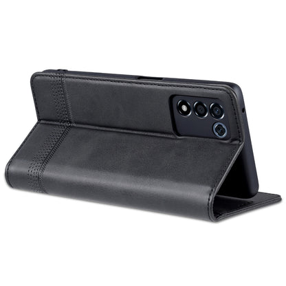 AZNS For Honor Play 30 Plus Textured Leather Phone Case Magnetic Auto-absorbed Cover with Wallet Stand