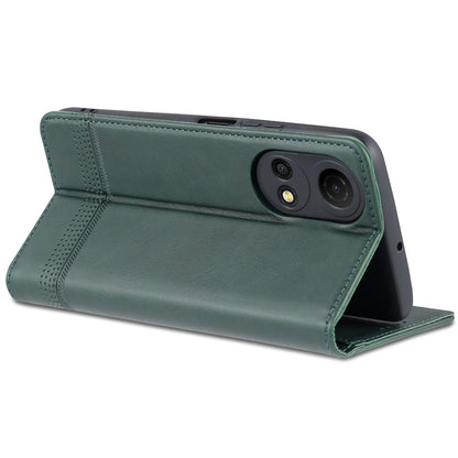 AZNS For Honor Play 30 Plus Textured Leather Phone Case Magnetic Auto-absorbed Cover with Wallet Stand