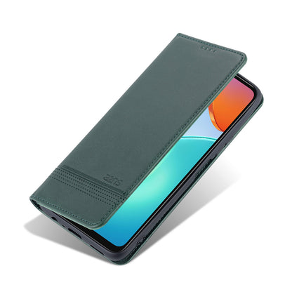 AZNS For Honor Play 30 Plus Textured Leather Phone Case Magnetic Auto-absorbed Cover with Wallet Stand
