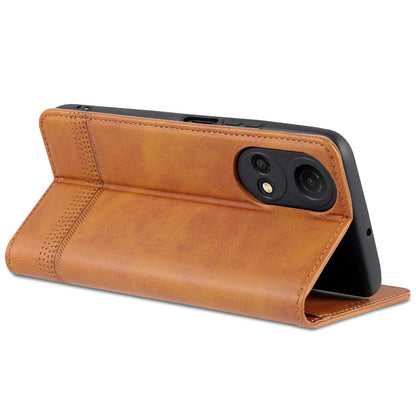 AZNS For Honor Play 30 Plus Textured Leather Phone Case Magnetic Auto-absorbed Cover with Wallet Stand