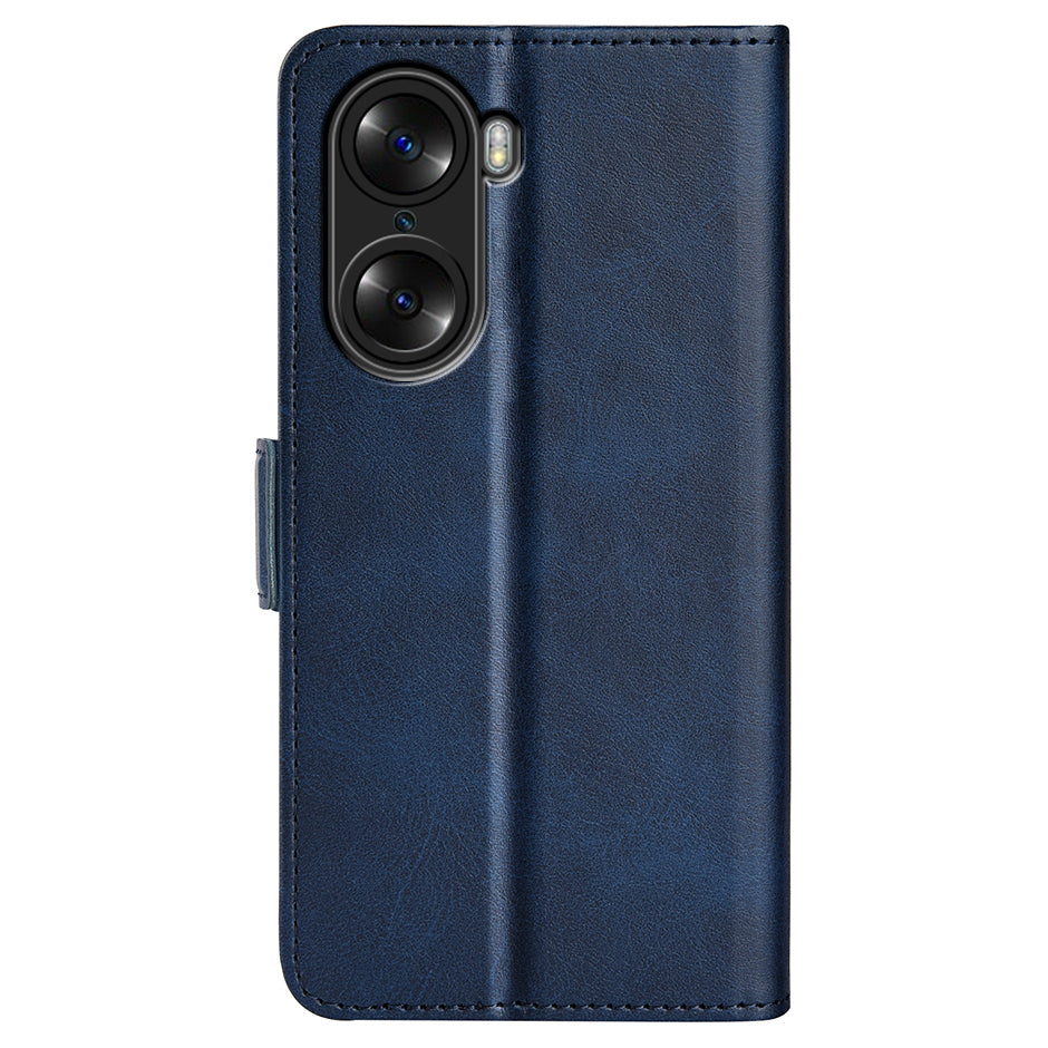 For Honor 60 Pro Textured Business Elegant Phone Cover PU Leather Flip Folio Book Stand Wallet Case