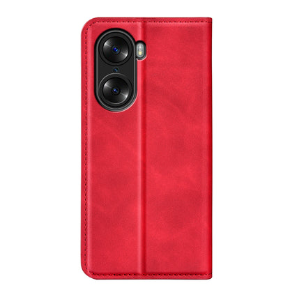 For Honor 60 Skin-touch Feeling PU Leather Flip Wallet Cover Stand Magnetic Adsorption Shockproof Folio Book Case