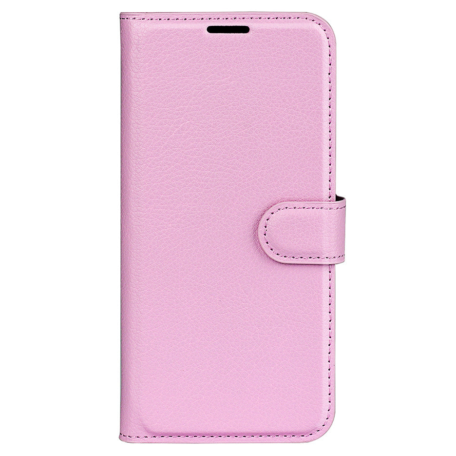 PU Leather Case for Honor 60, Litchi Texture Folding Stand Wallet Flip Cover with Magnetic Clasp