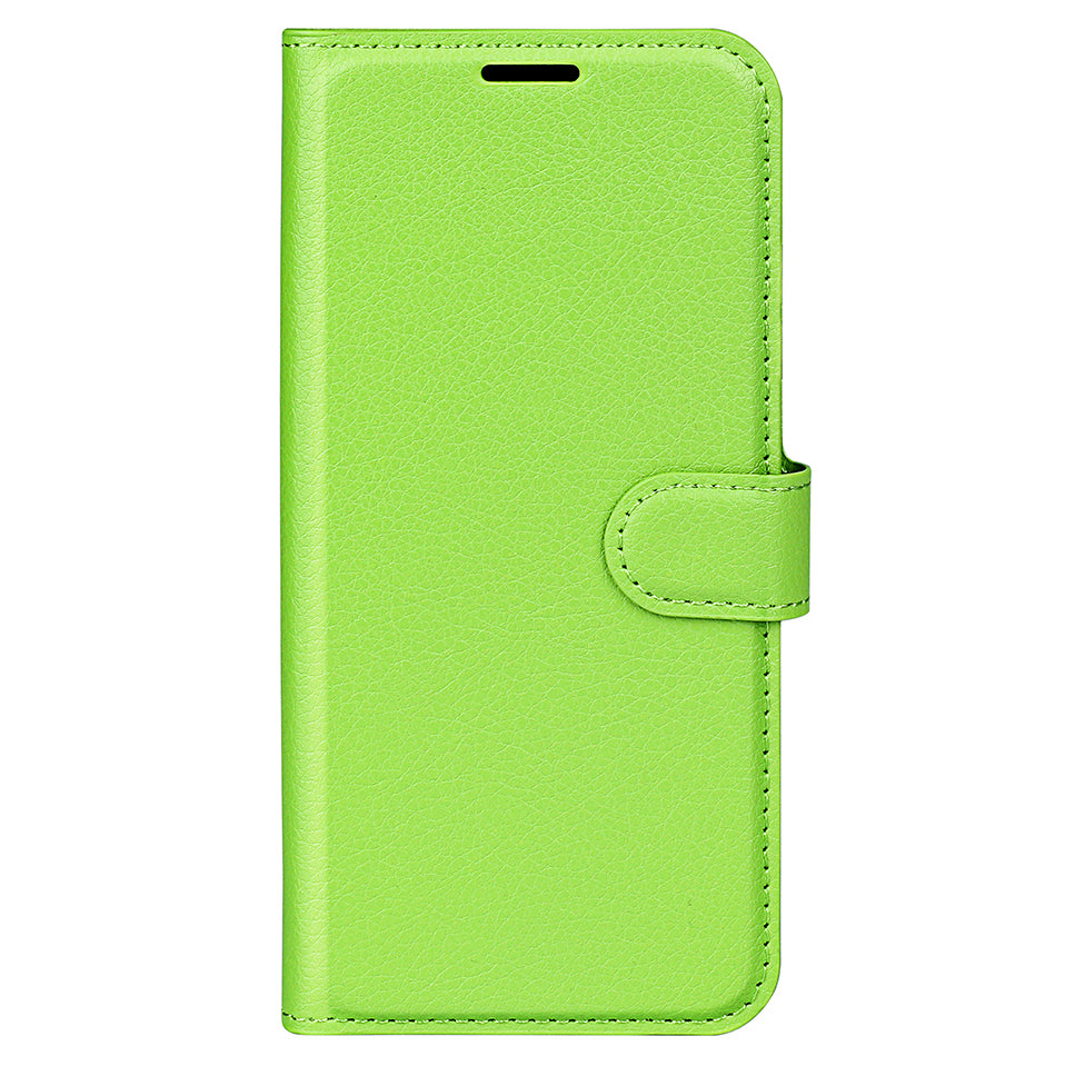 PU Leather Case for Honor 60, Litchi Texture Folding Stand Wallet Flip Cover with Magnetic Clasp