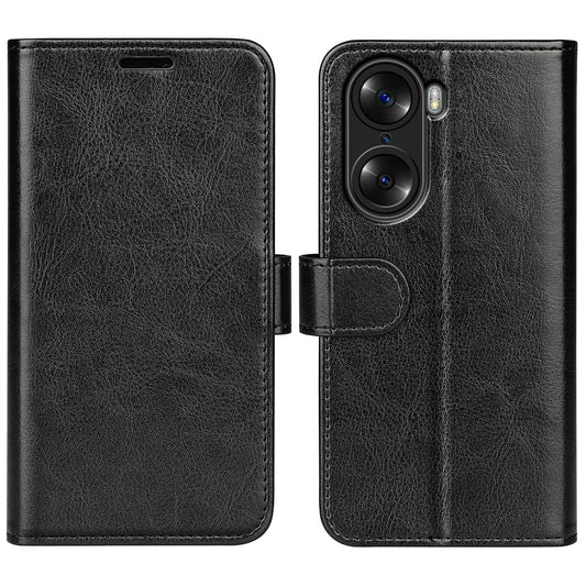 For Honor 60 Wallet Phone Case Magnetic Premium Crazy Horse Texture PU Leather Folio Flip Cover with Folding Stand