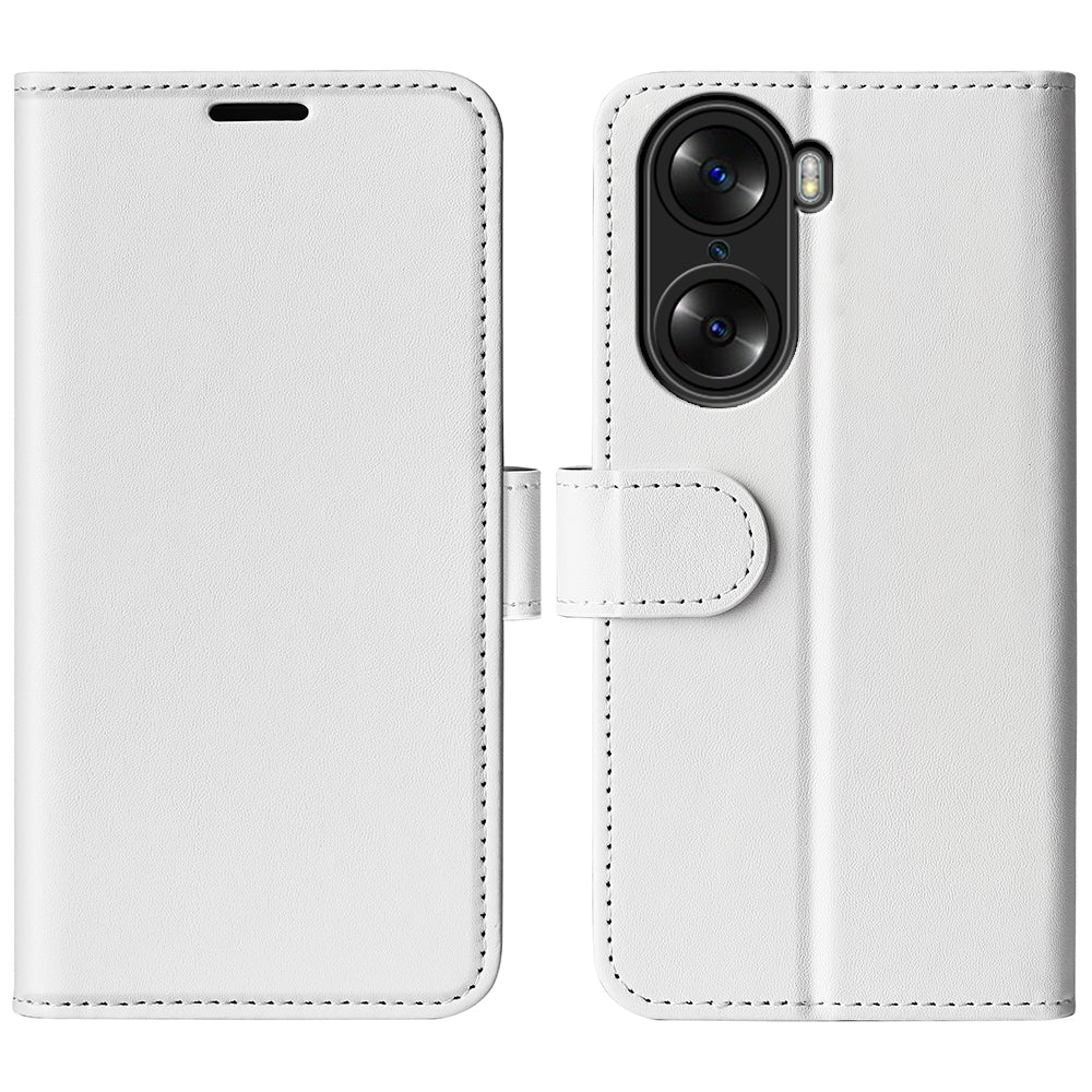 For Honor 60 Wallet Phone Case Magnetic Premium Crazy Horse Texture PU Leather Folio Flip Cover with Folding Stand
