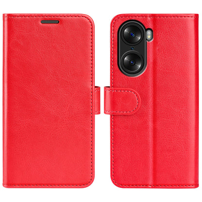 For Honor 60 Wallet Phone Case Magnetic Premium Crazy Horse Texture PU Leather Folio Flip Cover with Folding Stand