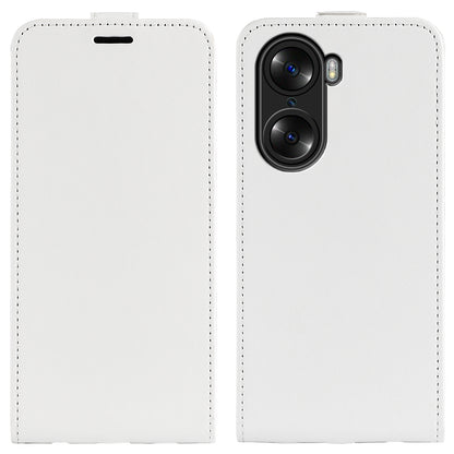 Vertical Flip Folio Phone Case for Honor 60, Crazy Horse Texture PU Leather Protective Cover Shell with Card Holder