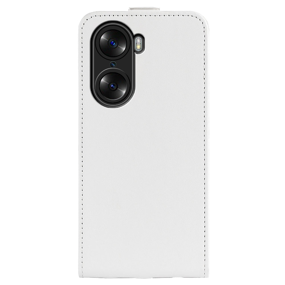 Vertical Flip Folio Phone Case for Honor 60, Crazy Horse Texture PU Leather Protective Cover Shell with Card Holder