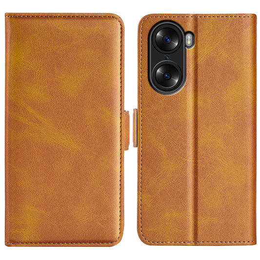 For Honor 60 Textured PU Leather Flip Wallet Case Stand Function Shockproof Protective Case Cover