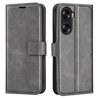 For Honor 60 Textured PU Leather TPU Interior Protective Case Stand Folio Flip Wallet Phone Cover