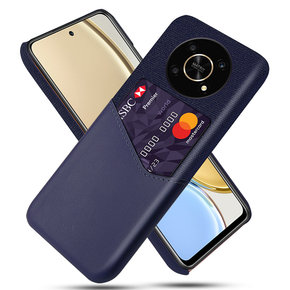 For Honor X30/X9 5G/Magic 4 Lite 5G Mobile Phone Protective Case Soft Cloth + PC + PU Leather Back Cover with Card Slot Holder