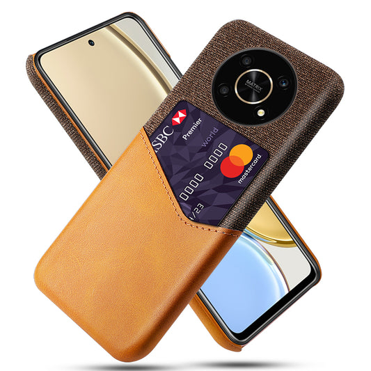 For Honor X30/X9 5G/Magic 4 Lite 5G Mobile Phone Protective Case Soft Cloth + PC + PU Leather Back Cover with Card Slot Holder
