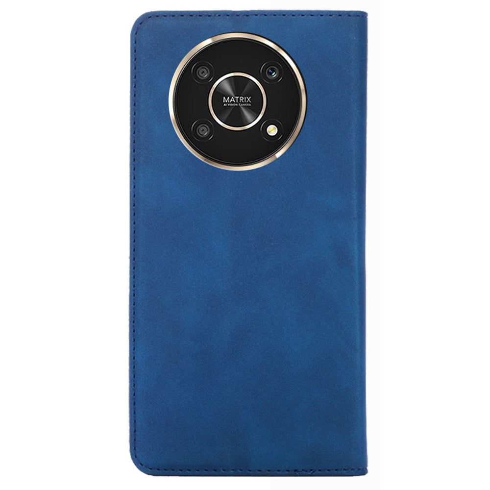 For Honor X30/X9 5G/Magic 4 Lite 5G Auto-absorbed Magnetic Shockproof Skin-touch Feeling Case PU Leather Stand Anti-scratch Mobile Phone Cover
