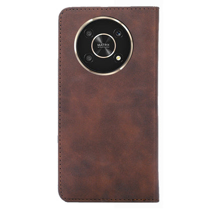 For Honor X30/X9 5G/Magic 4 Lite 5G Auto-absorbed Magnetic Shockproof Skin-touch Feeling Case PU Leather Stand Anti-scratch Mobile Phone Cover
