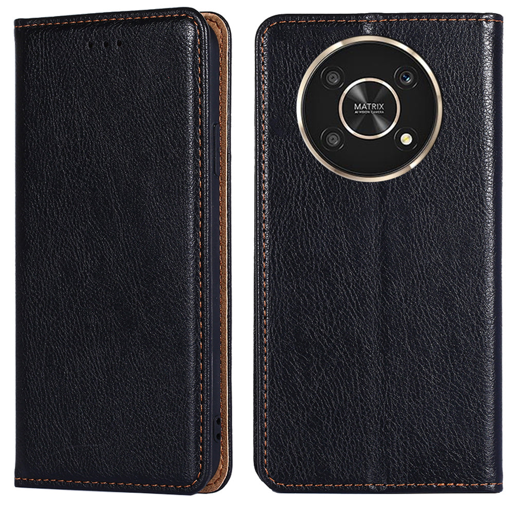 For Honor X30/X9 5G/Magic 4 Lite 5G Auto Magnetic Closed Anti-scratch Anti-fall Cover PU Leather + TPU Well-protected Wallet Stand Phone Shell Case