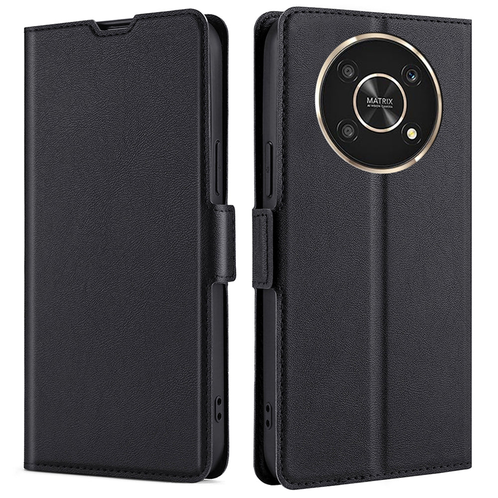 Ultra-thin Card Holder Leather Case for Honor X30/X9 5G/Magic 4 Lite 5G, Side Double Magnetic Clasp Stand Phone Cover