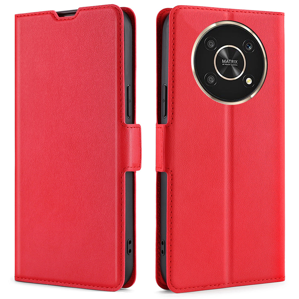 Ultra-thin Card Holder Leather Case for Honor X30/X9 5G/Magic 4 Lite 5G, Side Double Magnetic Clasp Stand Phone Cover
