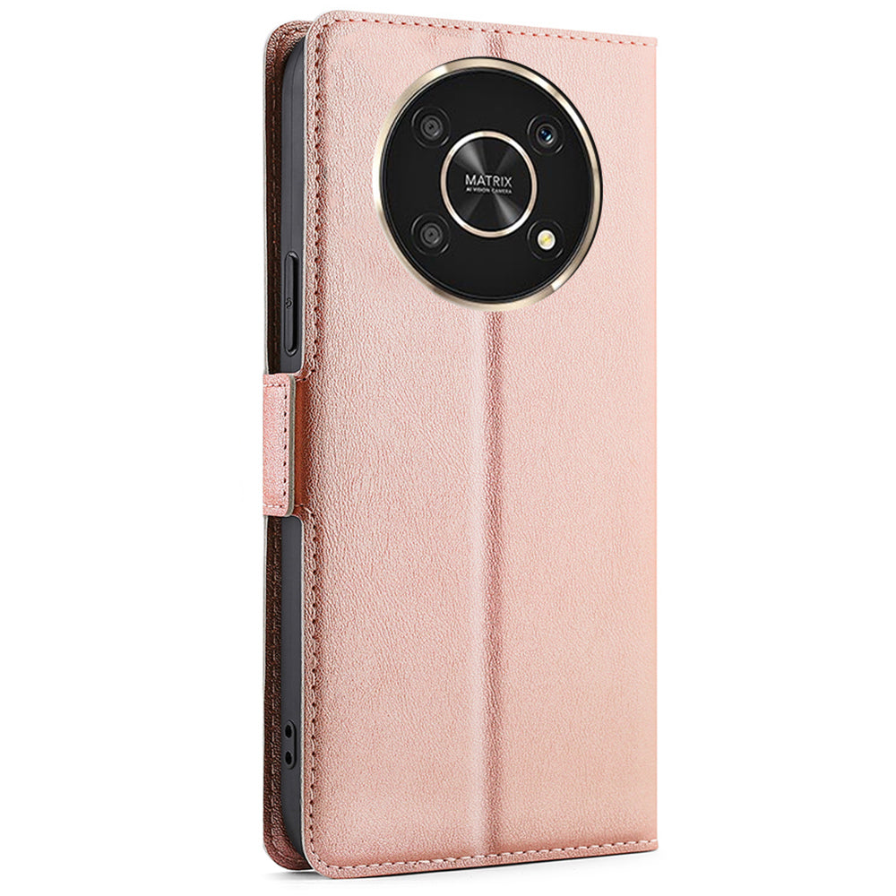Ultra-thin Card Holder Leather Case for Honor X30/X9 5G/Magic 4 Lite 5G, Side Double Magnetic Clasp Stand Phone Cover