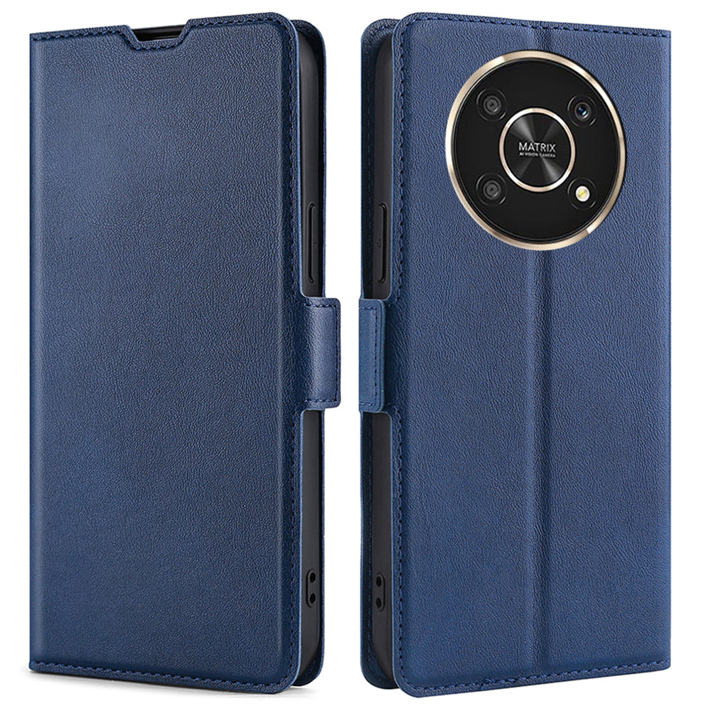 Ultra-thin Card Holder Leather Case for Honor X30/X9 5G/Magic 4 Lite 5G, Side Double Magnetic Clasp Stand Phone Cover
