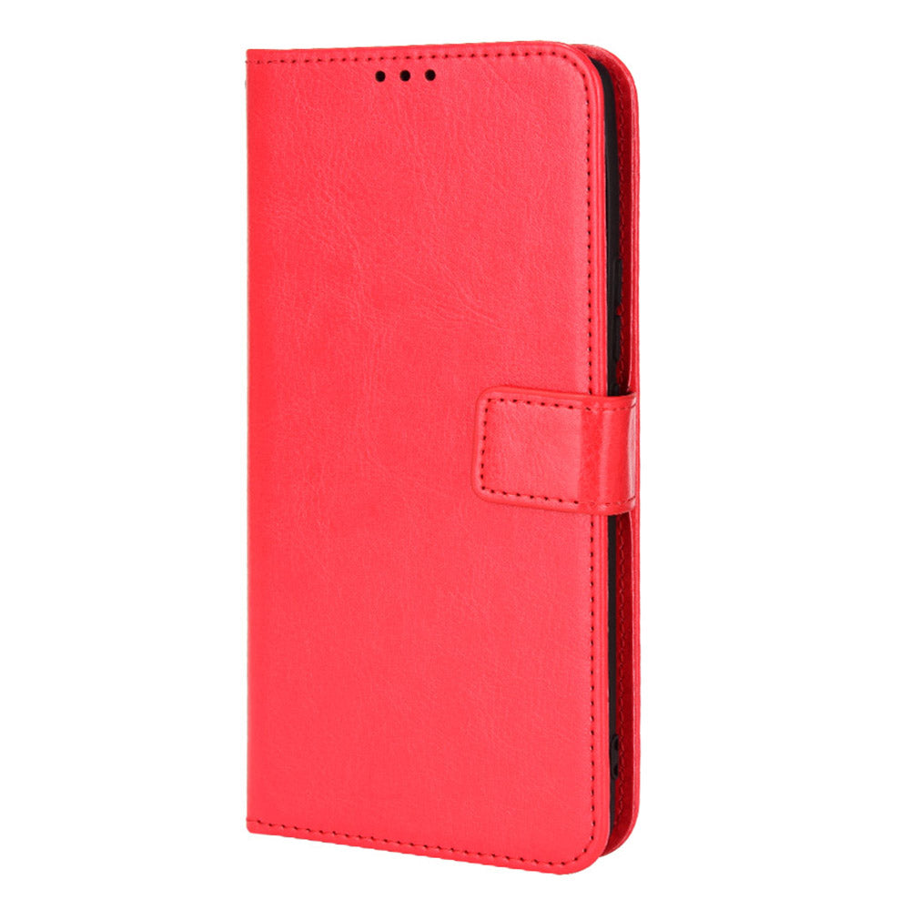 For Honor 60 Shockproof Crazy Horse Leather Phone Shell Wallet Stand Function Protector with Handy Strap